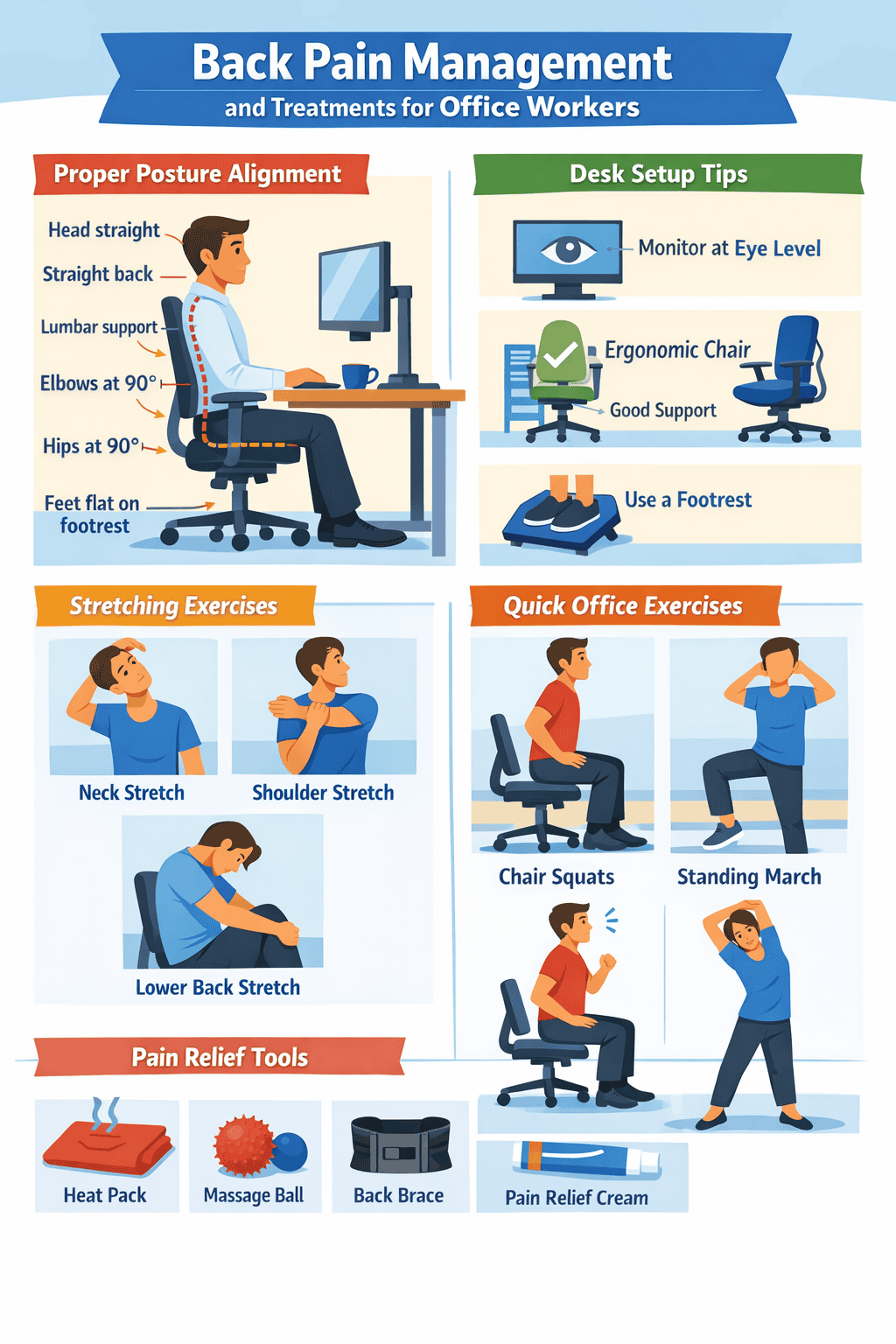 Back Pain Management and Treatments for Office Workers - Custom ...